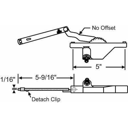 Strybuc Dyad Casement Operator Bronze 36-244-1